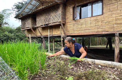 Todos los productos que usa en sus cocciones son naturales, sacados del rancho familiar.
