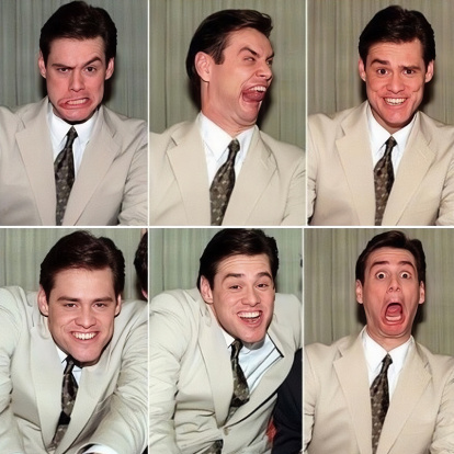 Elba fue comparada con el actor cómico Jim Carrey, por sus caras y gestos.