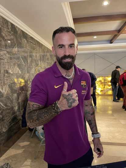 Marc Crosas exjugador del FC Barcelona, ahora analista deportivo en México.