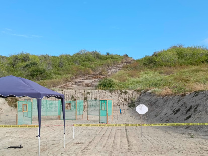 Las pistas de Playa Rosada están lista para el torneo.