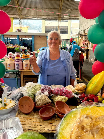 Leonor Córdova, creadora de la fanesca de dulce en Ambato.