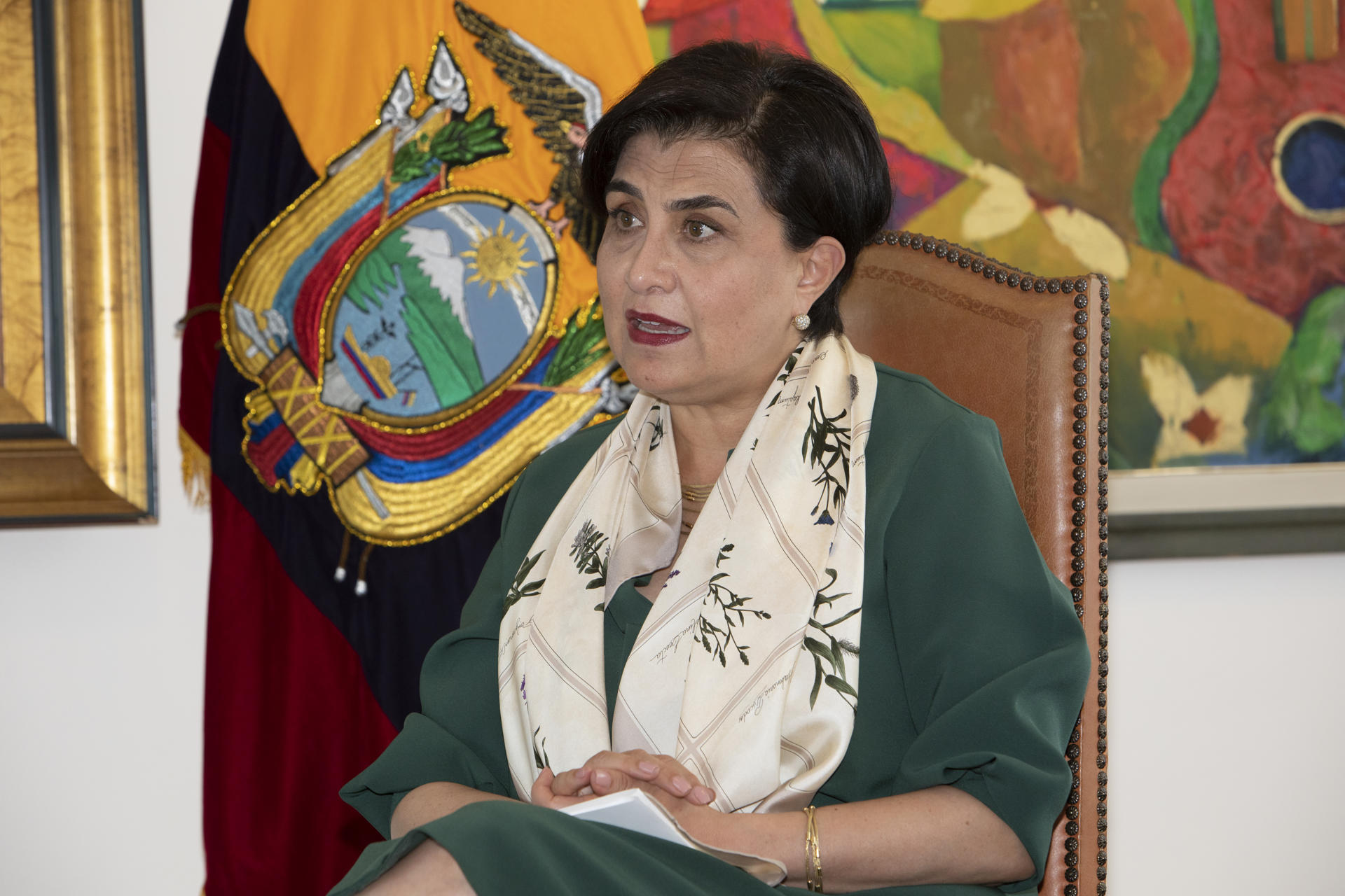 Gabriela Sommerfeld, canciller de Ecuador, dio detalles de la próxima visita de Daniel Noboa a Europa.