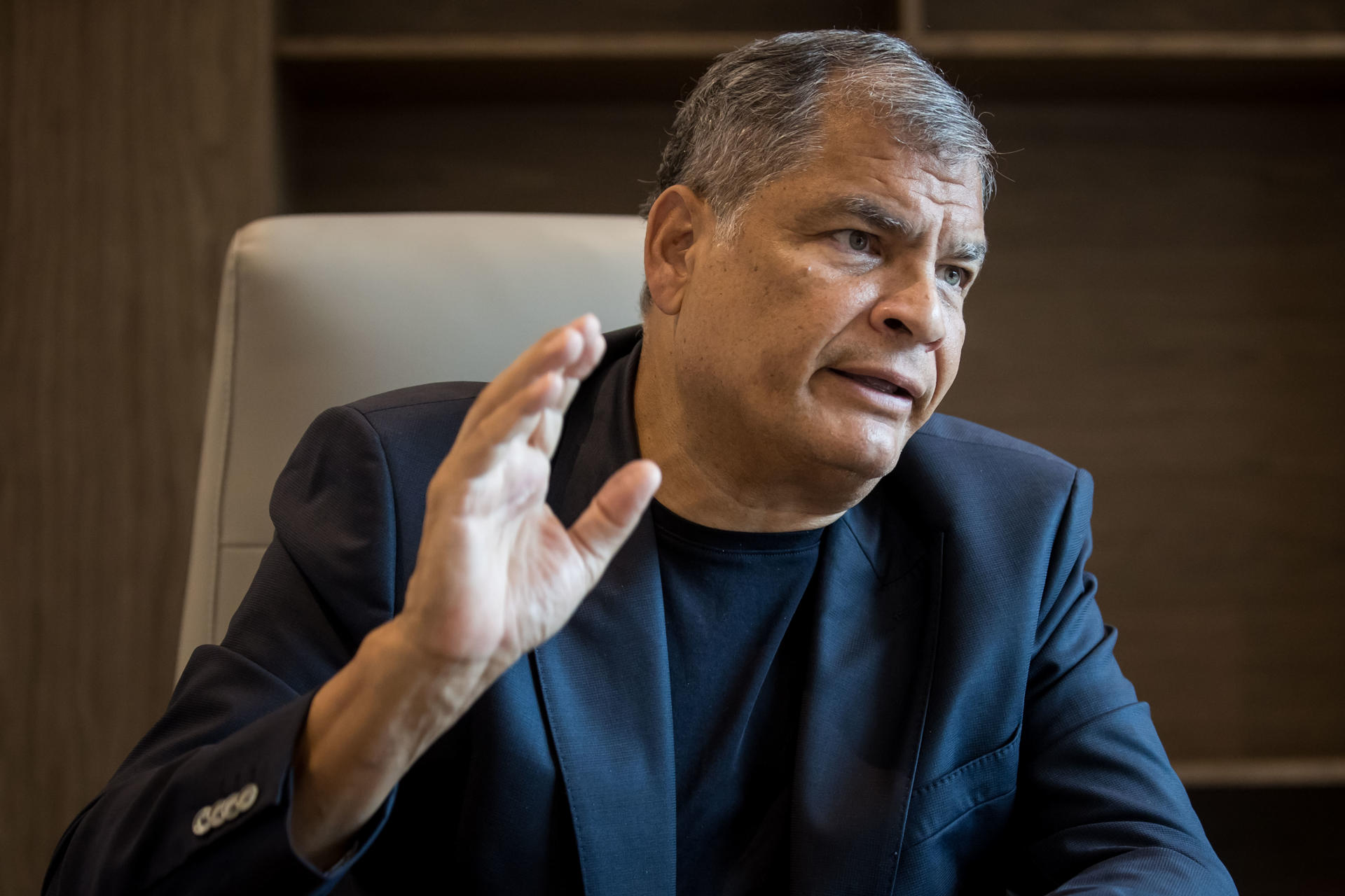 Rafael Correa, expresidente de Ecuador, en una foto de 2024.